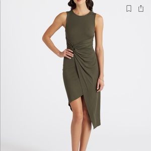 Heatherly olive wrap dress